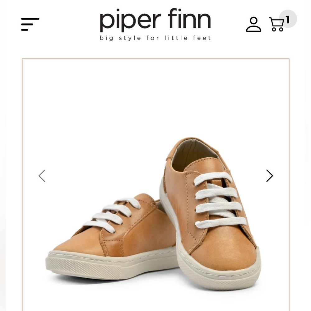 Piper Finn leather sneakers with floral laces perfect